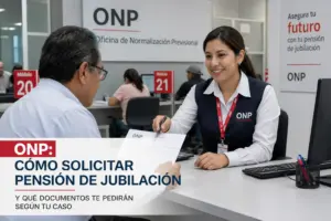 Assessora ONP atendendo cidadão assinando documentos